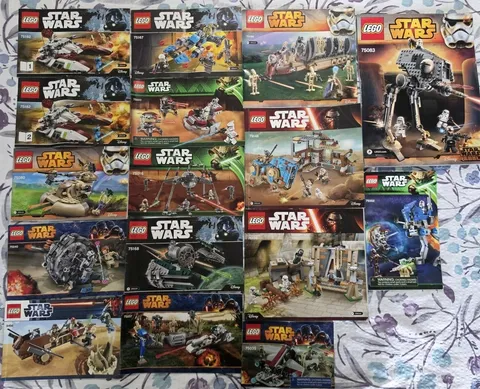 LEGO Star Wars Instruction Manual Lot (16) Includes 75083, 75139, 75086, 75167+