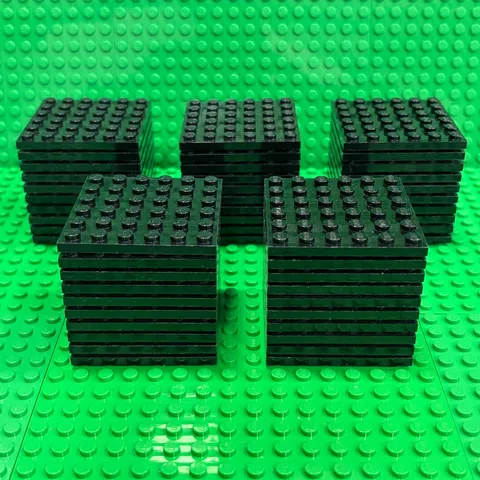 Lego Plates 6X6 (3958) : Black :   ** Bulk Discount Lot of 50 **