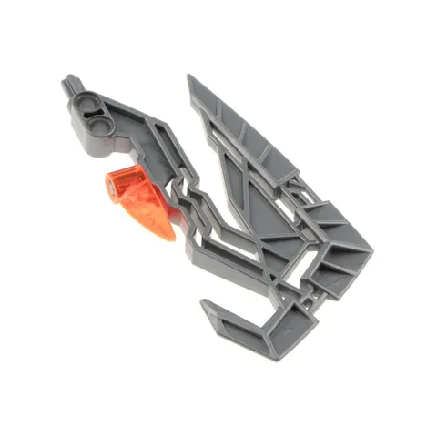 1x LEGO Bionicle Weapon Silver Gray Orange Sword Blade Warrior Axe 20479