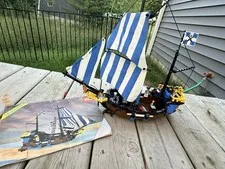LEGO 6274 Caribbean Clipper 1989 Bluecoat Ship w Sails Cannons & Minifigs GREAT!