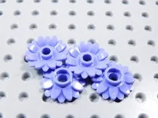 LEGO Lot of 4 Violet Purple Daisy Flowers Plants Minifig BR