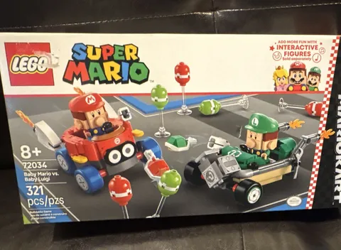LEGO Super Mario Adventures Mario Kart Baby Mario Vs. Baby Luigi, Set # 72034