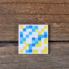 LEGO White Tile 2 x 2 Minecraft Pixelated Terracotta Pattern 3068pb1322 Qty 1
