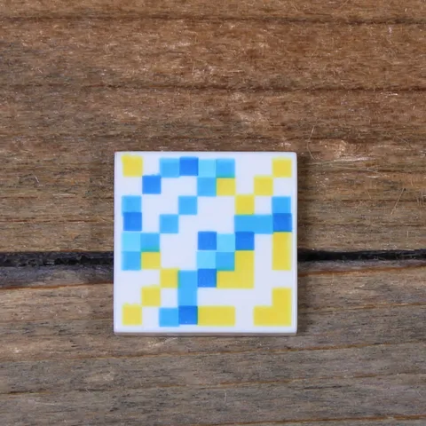 LEGO White Tile 2 x 2 Minecraft Pixelated Terracotta Pattern 3068pb1322 Qty 1