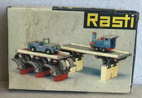 Rasti (Germany) Box No. 6 Grey Bricks (Lego Copy 1960s) RARE