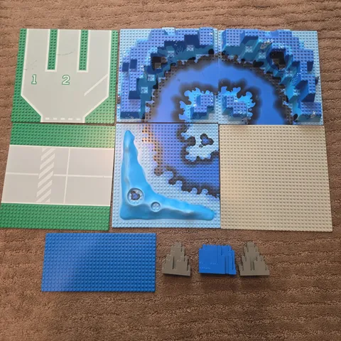 7x Lego 32X32 RETIRED Baseplate Canyon Underwater Pattern 6024 6195