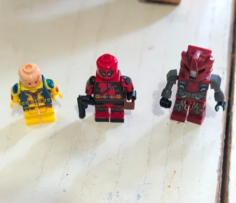 LEGO Deadpool Minifigure Lot of 3 - Plastic Minifigures, Age 6+, 3 Pieces