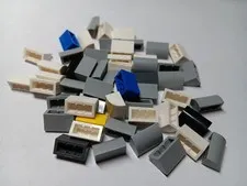 LEGO BULK LOT 52 CURVED SLOPE 1X2 #37352 MIXED COLORS