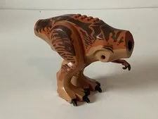 Authentic Lego Orange And Brown T-Rex Legs Torso And Left Arm