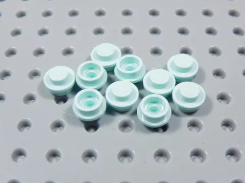 LEGO Lot of 10 Aqua Blue Round 1x1 Plates BR