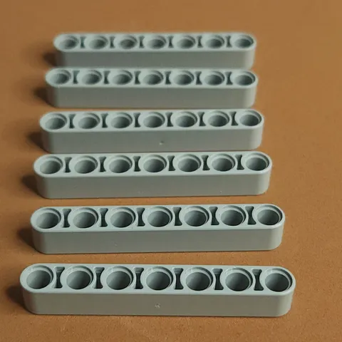 LEGO 32524 Technic Liftarm Thick 1 x 7 Light Bluish Gray x6 Genuine