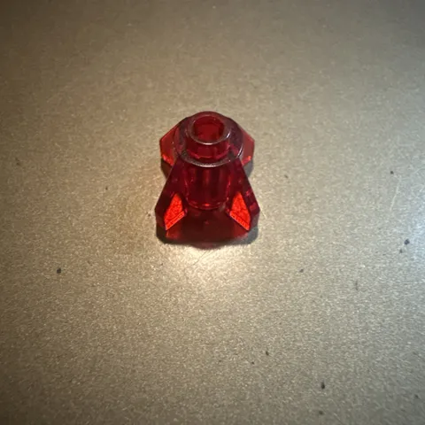 Lego 1980s Classic Space / Futuron Trans-Red Brick, Round 1 x 1 with Fins 4588  