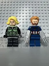 LEGO Captain America & Black Widow minifigures Lot of 2 ( 76101 ) Super Heros