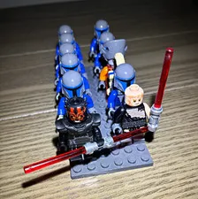 LEGO Star Wars Minifigure Lot: Darth Maul, Anakin burned, Death Watch Warrior x8
