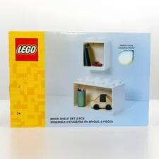Lego Brick Shelf Set of Two 4 & 8 Stud Floating Box Shelves New in Box