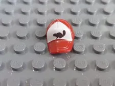 Lego 8805 Dark Red Cap with Short Curved Bill with Seams with Beaver - Used