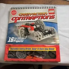 LEGO Crazy Action Contraptions, Spiral Bound Activity Kit by Klutz, NEW Complete