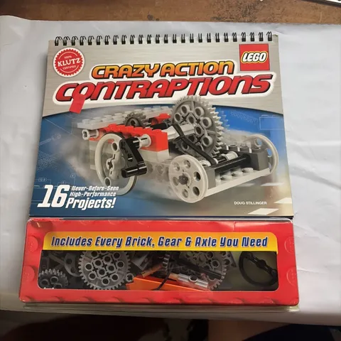 LEGO Crazy Action Contraptions, Spiral Bound Activity Kit by Klutz, NEW Complete