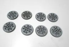 LEGO LOT 8 LIGHT BLUISH  GRAY  TECHNIC GEAR 40 TOOTH #3649