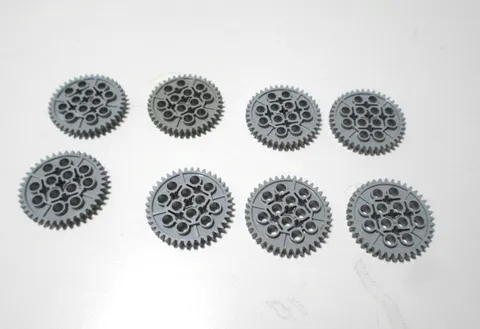 LEGO LOT 8 LIGHT BLUISH  GRAY  TECHNIC GEAR 40 TOOTH #3649