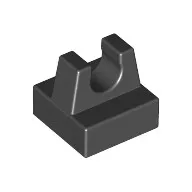 LEGO Part 2555 - Black Tile Special 1 x 1 with Clip and Straight Tips