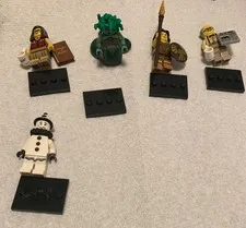 Lego 71001 CMF Series 10 Minifigures Lot of 5 Librarian Medusa Sad Clown Grandpa