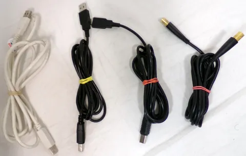 Lot of 4 USB-A to USB-B Cables of Various Length for LEGO Mindstorm Components