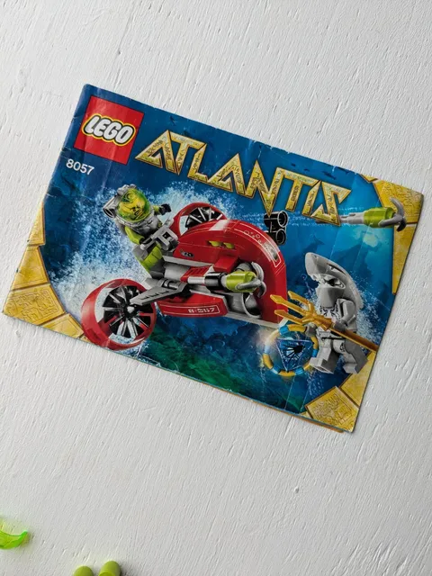 Lego Atlantis Set 8057 Wreck Raider COMPLETE + Manual - Shark Warrior Trident