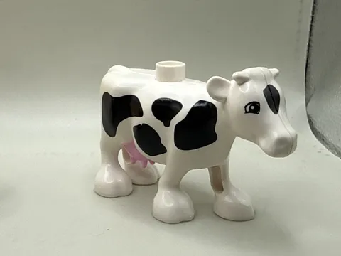 Lego Duplo Figure Adult Cow white/black/pink