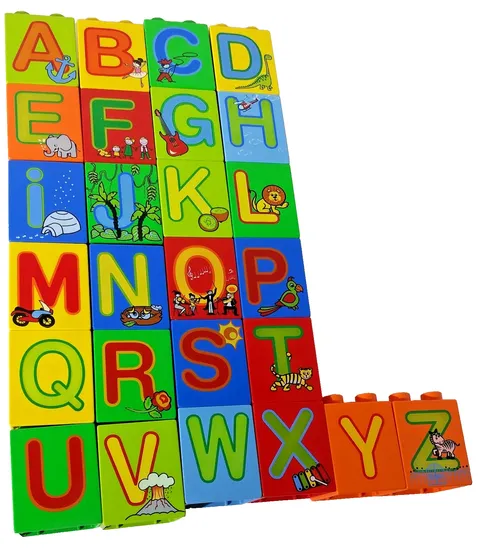Lego Duplo Alphabet Letters Blocks A-Z – Full Set of 26 Bricks Lot