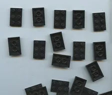 LEGO x 26 Black Plate 2 x 3 bulk lot 3021