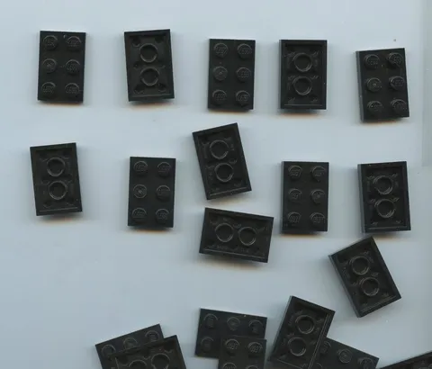 LEGO x 26 Black Plate 2 x 3 bulk lot 3021