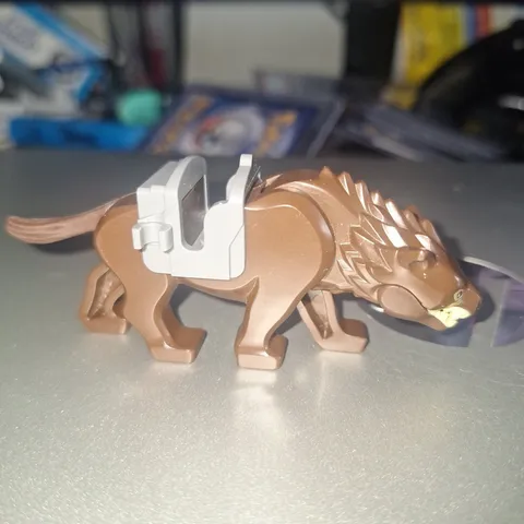 LEGO The Hobbit Brown Warg/Wolf Animal Figure w/ Light Gray Saddle, 2pc