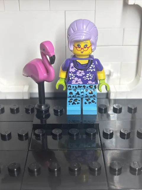 LEGO Series 19 Flamingo Lady 71025 Gardener Minifigure w/ Flamingo