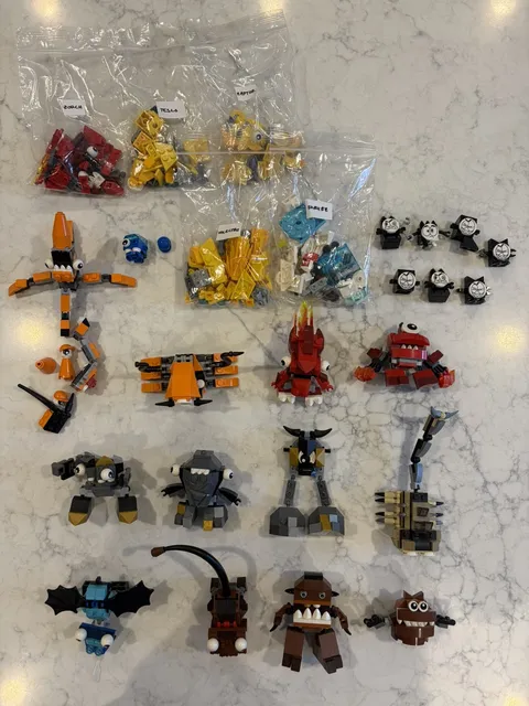 Lego Mixels Lot of 20 Series 1–4 & 8, Incomplete with Bonus Pieces