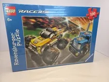 Vintage 2006 LEGO Racers Ravensburger Puzzle No. 109500 Factory SEALED NEW 