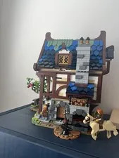 Lego set Medieval Blacksmith (21325-1) about 90% complete. No box/instructions.