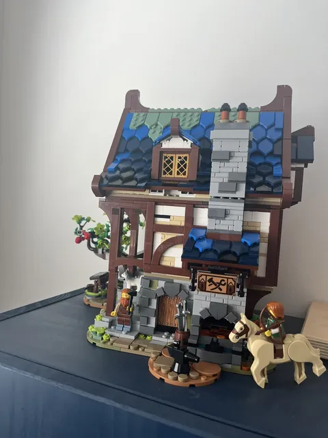 Lego set Medieval Blacksmith (21325-1) about 90% complete. No box/instructions.
