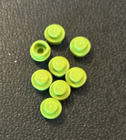 Lego 1x1 Lime Green Round Plates 8 Dots Stud Part Piece Bulk Lot Legos #4073