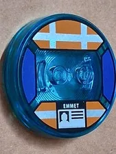 A Lego Emmet Toy Tag Dimensions 4 x 4 x 2/3 118605c01pb29 71212 Disk