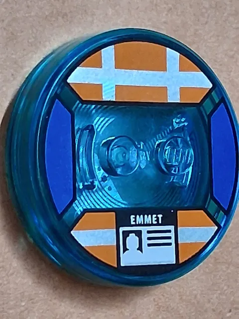 A Lego Emmet Toy Tag Dimensions 4 x 4 x 2/3 118605c01pb29 71212 Disk