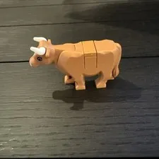 Lego Cow with Light Nougat Muzzle and White Spot on Head Pattern Farm 