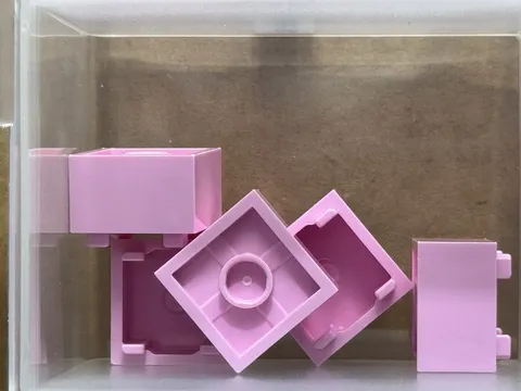 LEGO Parts - Bright Pink Container, Box 2 x 2 x 1 - No 2821 - QTY 5