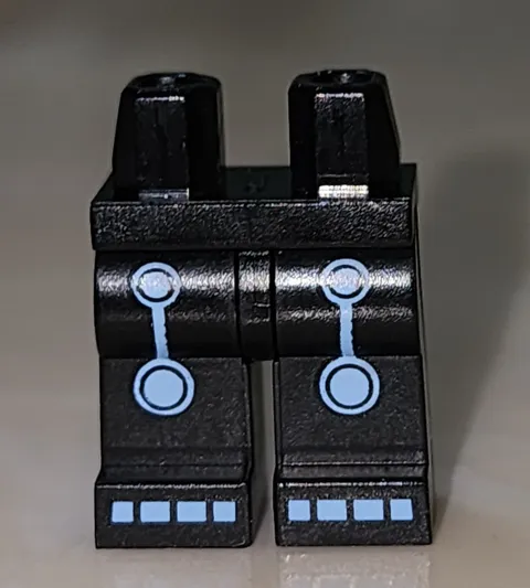 NEW LEGO® Black Minifigure Legs Electro Suit Batman Pattern Part Blue Wires