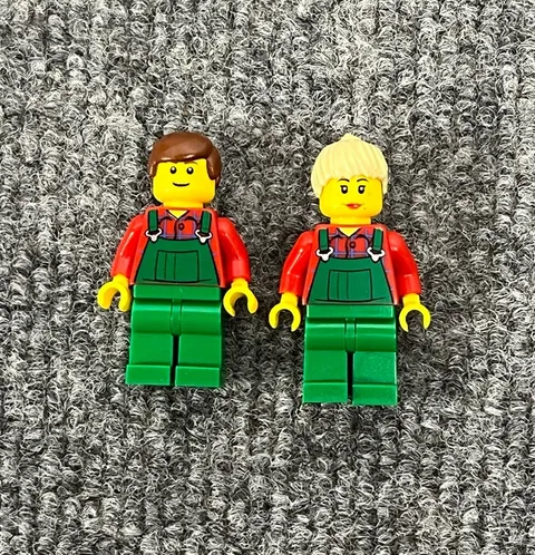 Lego Farmer Minifigure Lot of 2  