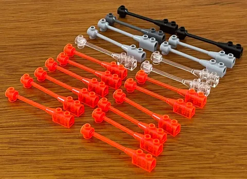 LEGO LOT OF 22 STAR WARS SHIP LASER BLASTER PARTS 30359 NEON-CLEAR-BLACK-GREY
