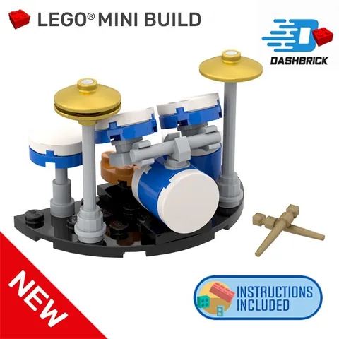 Genuine LEGO® "Drum Set" - (Drums/Music) Exclusive Custom Build, Gift [MOC] NEW