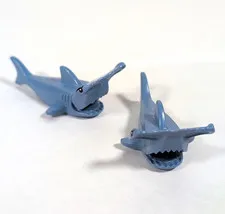 LEGO Shark Animal Figure Gray 2 Pc Bulk Lot Part 14518 (Design ID) 2012