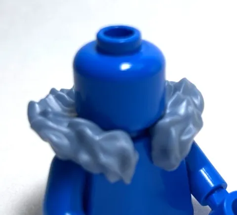 Lego - Minifigure Utensil - Blue Grey, Fur, Collar