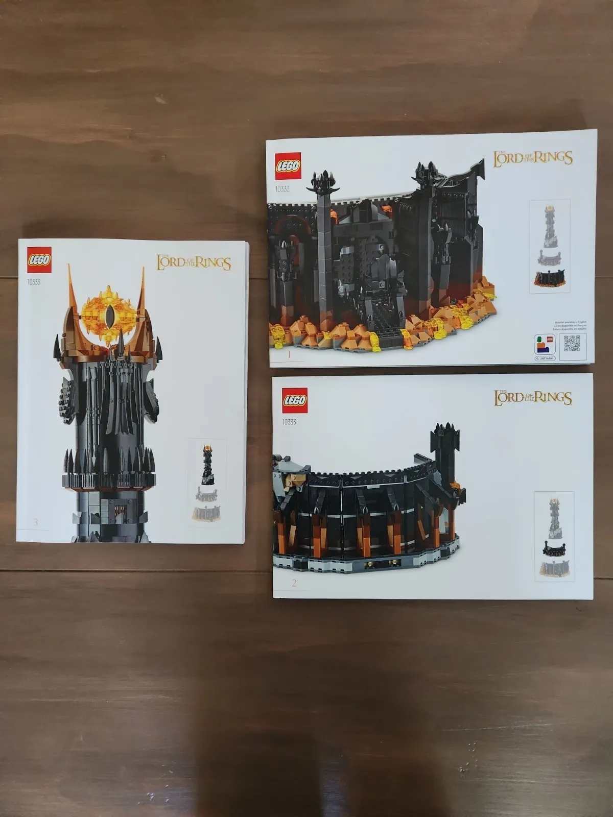 Lego 10333 Lord Of The Rings Barad-Dur Instruction Manual Book Only All 3